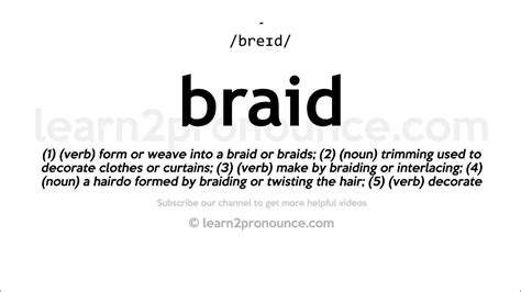 how to pronounce braided|How to pronounce BRAIDED in English .